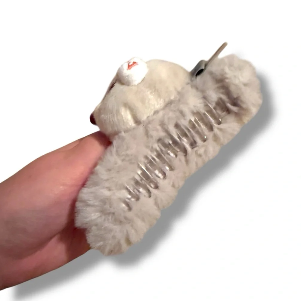 Disney Zootopia Judy Hopps Plush Hair Claw Clip‎ Gray Bunny Ears Purple Eyes
